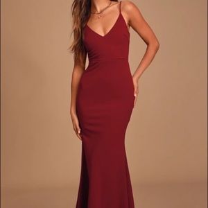 Infinite Glory Wine Red Maxi Dress